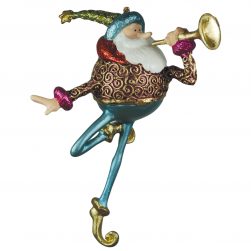 Rosebloom Santa with Trumpet