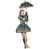 Girl with Umbrella linen 156-LI