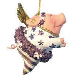 Beautiful Dreamland Flying Pig in Wreath