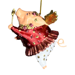 Dreamland Flying Pig in Wreath/wand