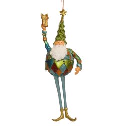 LONG LEG SANTA - Holding Gift Topiary