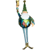 LONG LEG SANTA - Holding Gift Topiary